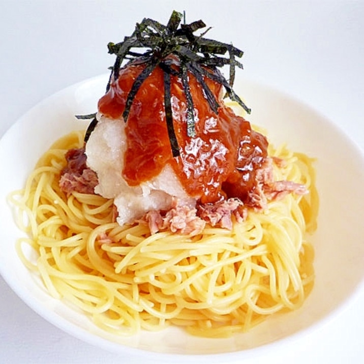 ツナと大根おろしと梅肉の冷製和風パスタ レシピ 作り方 By Liqueur 楽天レシピ